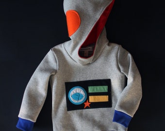 Children robot costume, robot hoodie, robot sweatshirt, robot sweater, boys clothes, carnival costume, children costumes, birthday gift boy