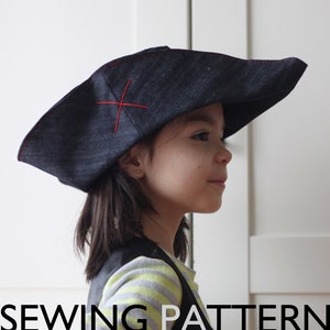 Pirate's hat. Sewing pattern and tutorial. Sizes from newborn to teen. English and Italian. image 1