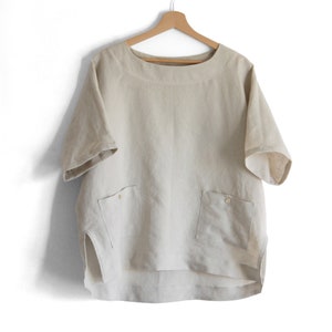 Oversize Linen Top. Linen Tunic. Made in Italy. - Etsy