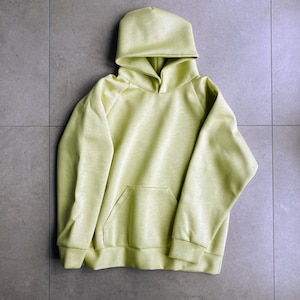 Front. Oversize hoodie. Without logos. Color citric yellow