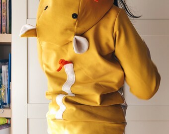 Lion Hoodie kids and adult sizes: Organic Cotton Blend Costume with Mane and Tail