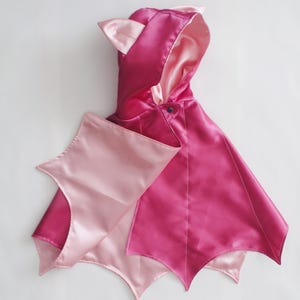 Pink bat cape for kids. Pink bat costume