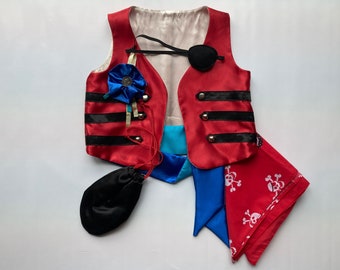 Pirate costume accessories for kids. Size 3 to 5 years. Sample sale. Ready to ship