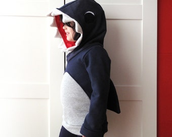 Shark hoodie. Shark costume. Shark sweater. Halloween costume. Carnival costume