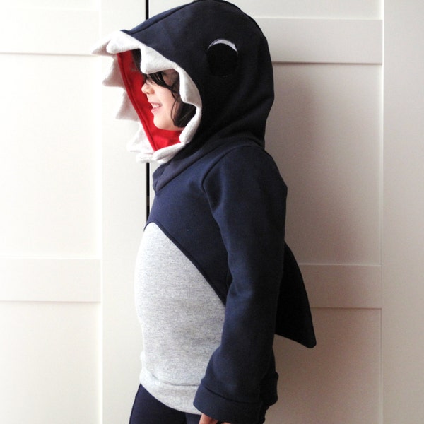 Shark hoodie. Shark costume. Shark sweater. Halloween costume. Carnival costume