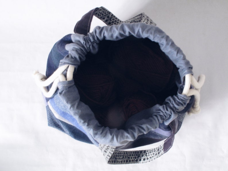 Project bag for knitting number 1. Size M/L. Yarn organizer. Ready to ship. Ships from Italy imagen 2