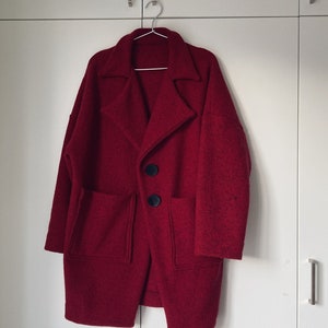 Boiled wool unlined coat. One size dress all. More colors available image 6