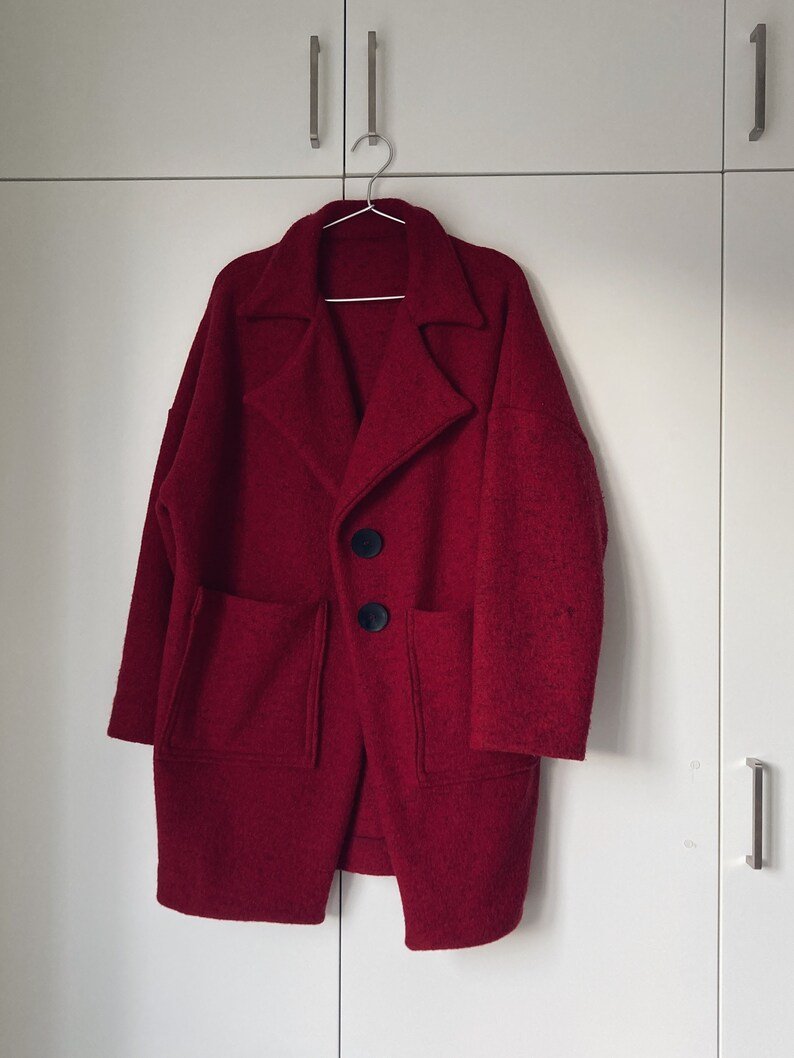 Boiled wool unlined coat. One size dress all. More colors available image 6