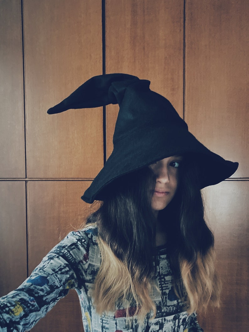 Witch hat. Wizard hat. Halloween hat. Magician hat. Wizarding hat. Kids' sizes. Adult sizes. image 1