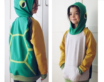Turtle hoodie. Turtle costume. Turtle sweater. Turtle sweatshirt.