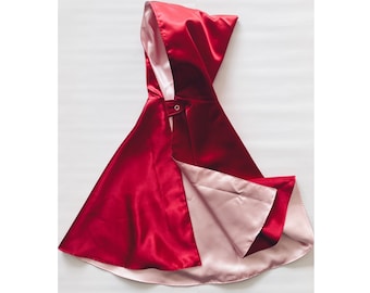 Wizard cape with hood for kids. Little Red Riding Hood.