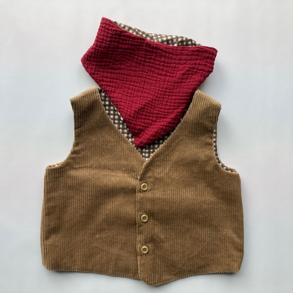 Cowboy vest for kids. Size 3 to 5 years. Sample sale. Ready to ship