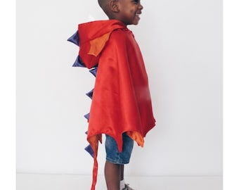 Dragon cape for kids. Dragon costume. Two colors available