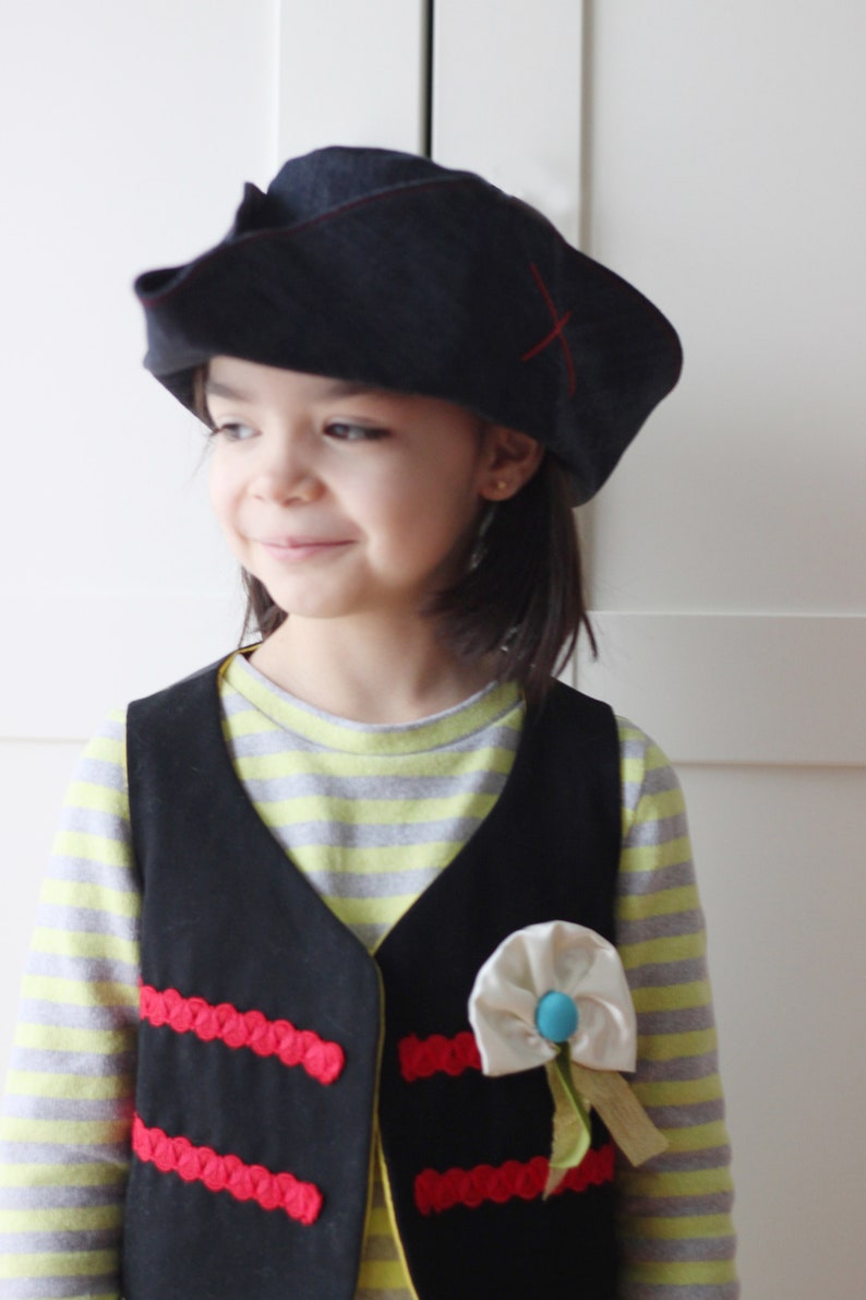 Pirate's hat. Sewing pattern and tutorial. Sizes from Etsy México