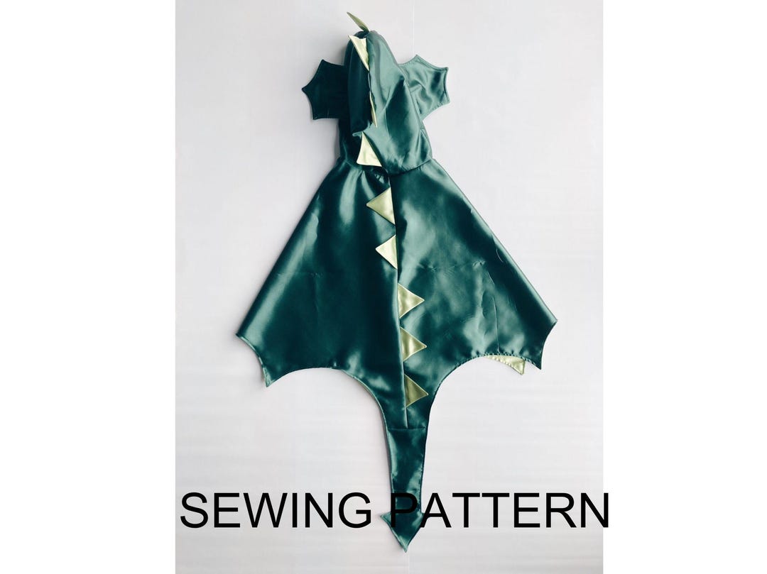 Dragon Cape Sewing Pattern. Dragon Costume for Kids. Sizes From 2 to 10 ...