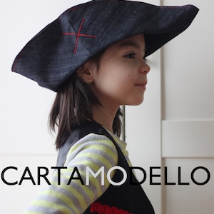 Pirate's hat. Sewing pattern and tutorial. Sizes from newborn to teen. English and Italian. image 2