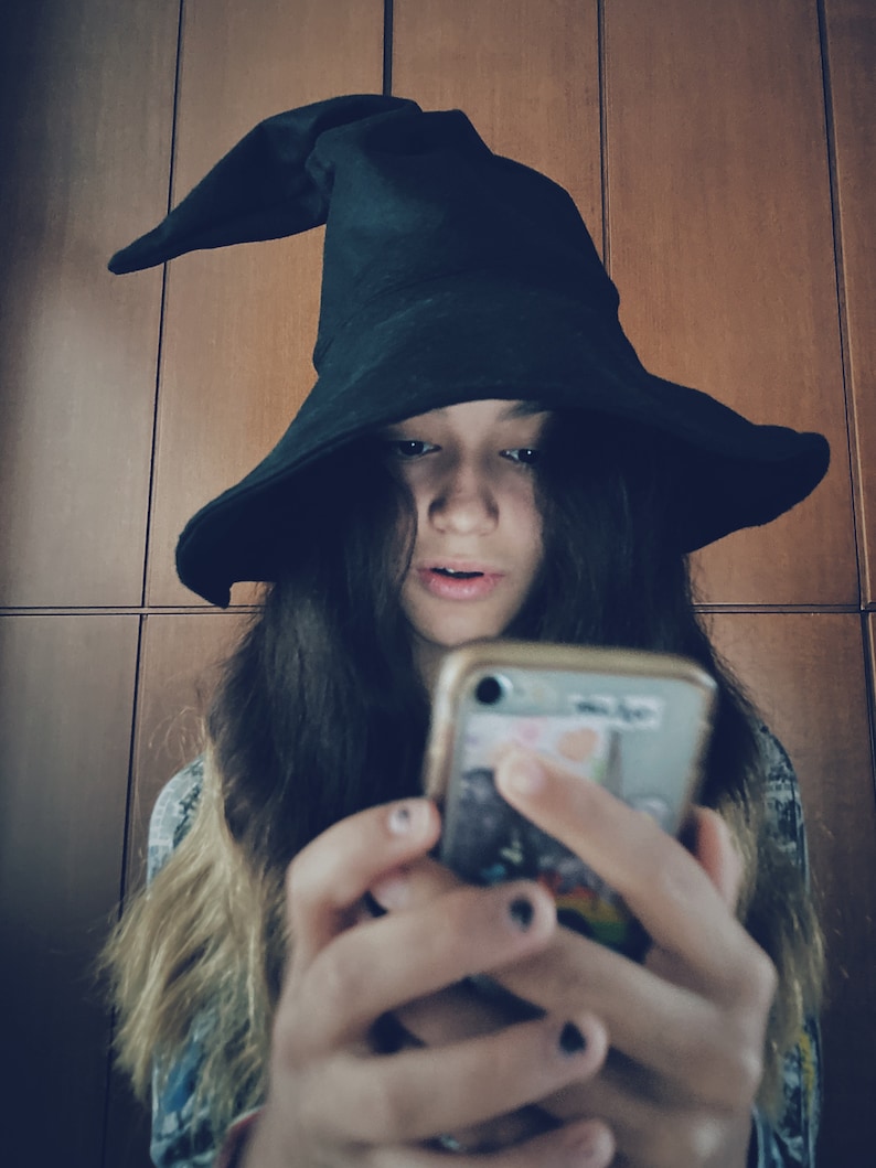 Witch hat. Wizard hat. Halloween hat. Magician hat. Wizarding hat. Kids' sizes. Adult sizes. image 9