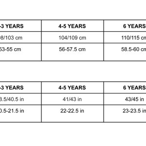 Puede incluir: Tabla de tallas para sudaderas con capucha para ni&ntilde;os en cent&iacute;metros y pulgadas. La tabla muestra el rango de tallas para 2-3 a&ntilde;os, 4-5 a&ntilde;os, 6 a&ntilde;os y 7 a&ntilde;os. La tabla incluye medidas para la altura de los ni&ntilde;os y la circunferencia del pecho.