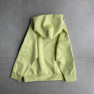 Back. Oversize hoodie. Without logos. Color citric yellow