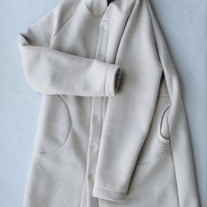 Fleece duster. Organic cotton. Made to measure image 2
