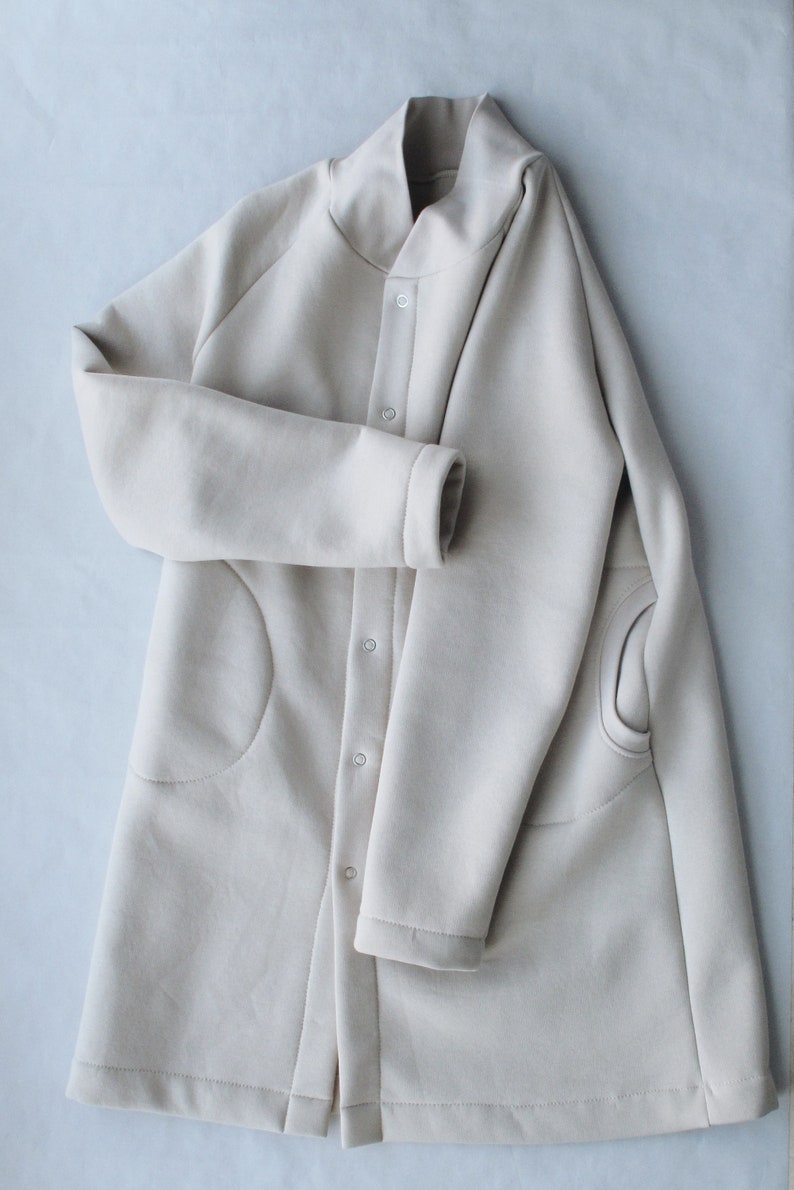 Fleece duster. Organic cotton. Made to measure image 2