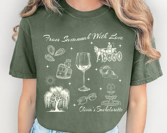 Savannah Bachelorette Comfort Colors Shirt: Girls Trip Bride Squad Tee