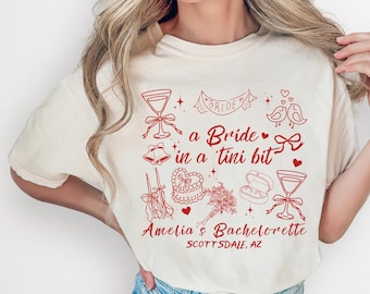 Espresso martini vrijgezellenfeest shirts: bruid in een tini-bit, comfortabele kleuren