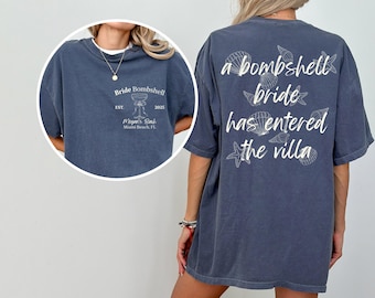 Bombshell Bride Bachelorette Comfort Colors Shirt: Bach-feestje met villathema
