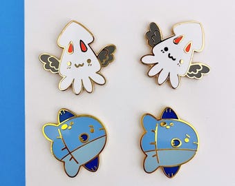 Épinglette en émail du point de vue du lecteur omniscient | Épingle en métal plaqué or ORV | Calmar dokja - poisson lune en colère