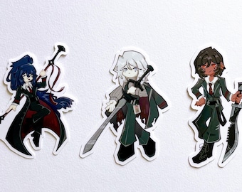 Limbus Company | Hong Lu - Faust - Outis | Matte Vinyl Die Cut Stickers