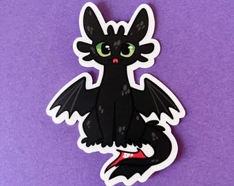 autocollant dragon de nuit | Découpe imperméable en vinyle mat