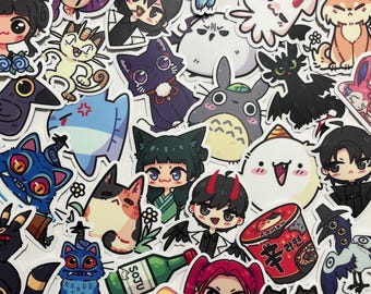 Autocollants en vinyle | Découpe imperméable mate | Chasseurs de démons orv-kpop-journaux d'apothicaire-ghibli-Mairimashita ! Iruma kun-pokemon-httyd