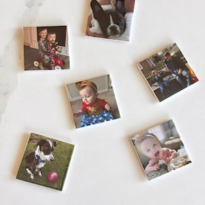 Picture Memory Magnet | Custom Photo Magnet 2x2 | Personalized Fridge Magnet | Small Gift Keepsake (6 Pack)