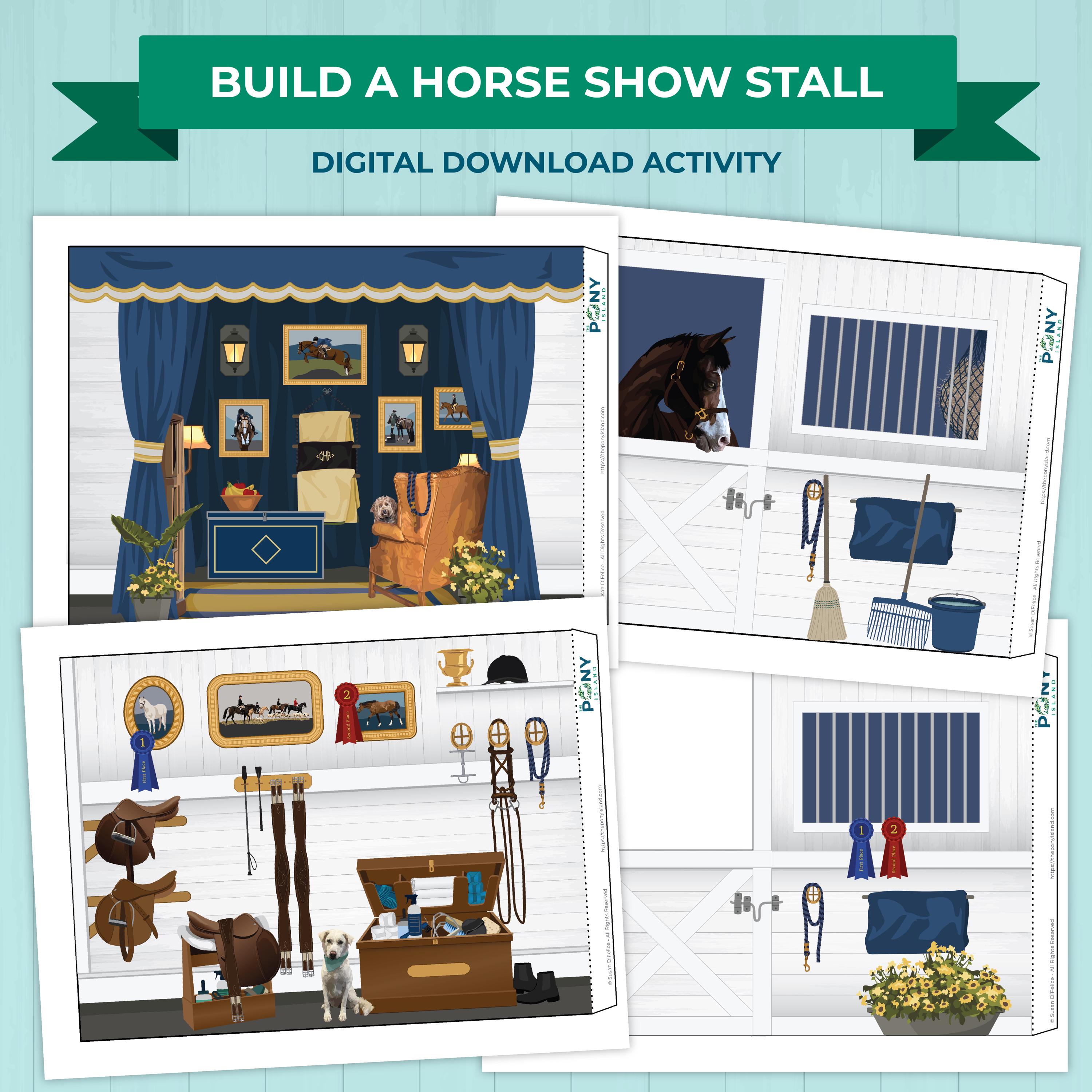 40 Fun Horse Crafts For Kids That Are Easy to Make 35 Build a Horse Show Stall - Printable Paper Craft for Kids DIY…