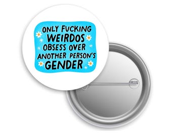 Gender Roles Pinback Button, Non Binary Pin