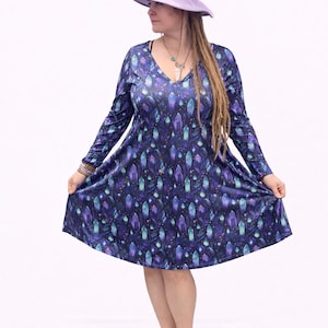 knee length dresses for ladies Shirred Sleeve Tiered Babydoll Dress Plus Size Black / X-Large