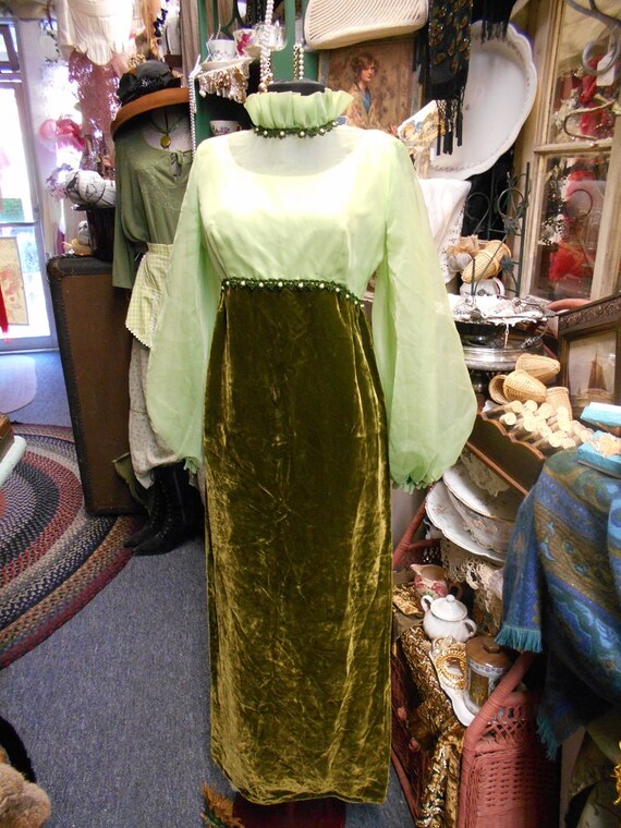 Green Velvet Sylvia Ann Gown