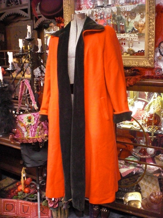 Red And Black Reversible Opera Coat 1940s