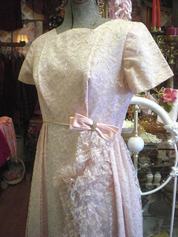 1960's Emma Domb Pink Prom Dress