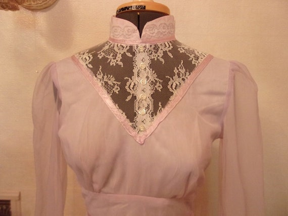Pale Lavender Bustled 1960's Gown Prom Dress