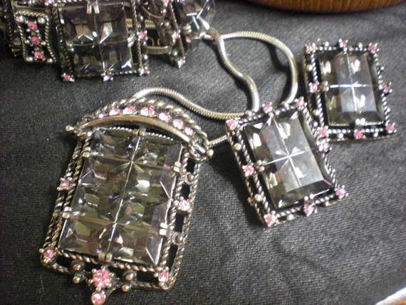 1960s Smoky Jewelry Set