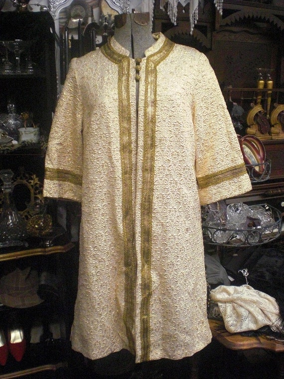 Gold Cream Ladies Tunic House Coat