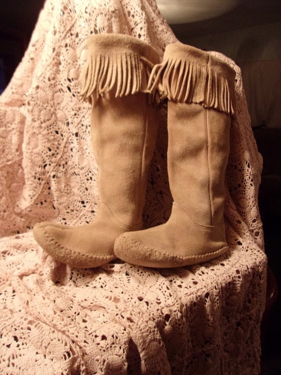 Fringed Leather Moccasins