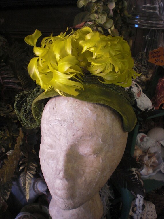 Green And Yellow 1930s Hat