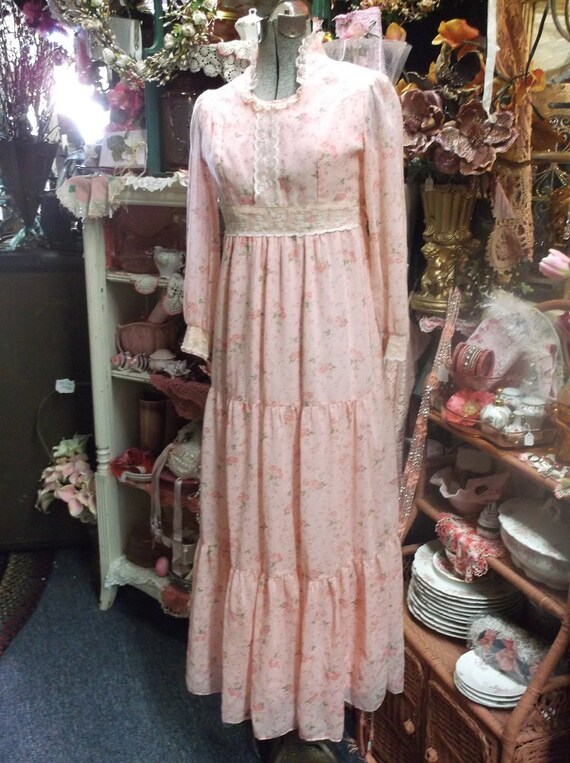 Peggy Barker Pink Gunne Sax Style Dress