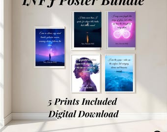 INFJ Poster Bundle: MBTI Personality Affirmations (Digital Download)