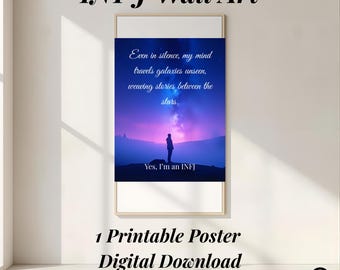 INFJ Personality Poster: Inspiring MBTI Quote (Digital Download)