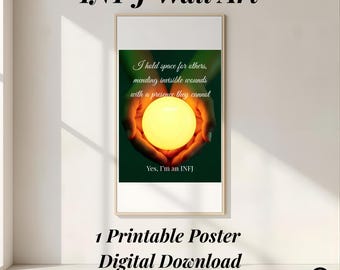 INFJ Healing Presence Art Print: Empathetic MBTI Quote (Digital Download)