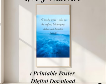 INFJ Personality Poster: Ocean Quote, MBTI Psychology Art (Digital Download)