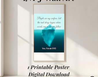 INFJ Personality Poster: Hidden Depths MBTI Print (Digital Download)